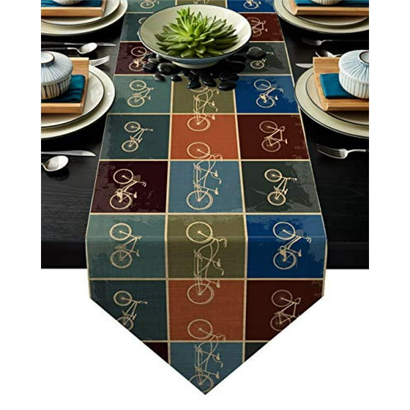 Z&L Home Linen Burlap Table Runner Dresser Scarves,Merry Christmas Green Tree Farm Truck Table Runners for Family Dinner/Holiday Party/Wedding/Events/Kitchen Decor Watercolor Red Stripes Z&L Home Linen Burlap Table Runner Dresser Scarves,Merry Christmas Green Tree Farm Truck Table Runners for Family Dinner/Holiday Party/Wedding/Events/Kitchen Decor Watercolor Red Stripes